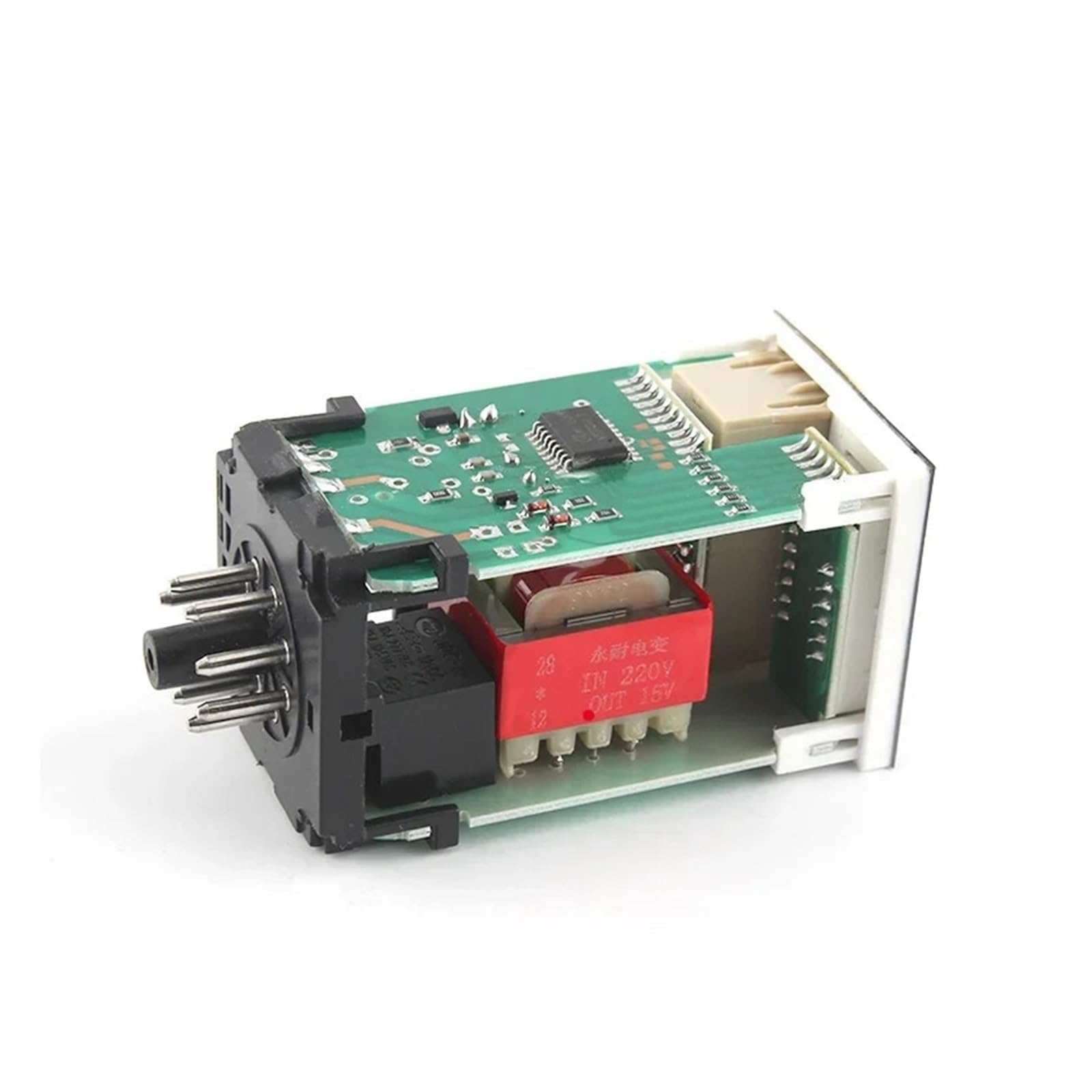 Przekaźnik czasowy Przekaźnik czasowy Cyfrowy programowalny wyłącznik czasowy DH48S-2Z 0,01S-99H99M z podstawą AC/DC 12V 24V 36V 110V 220V 380V Timer opóźnienia (AC 220V)