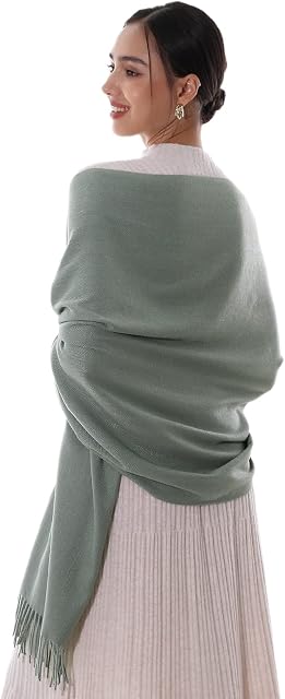 RIIQIICHY Ladies Scarf Pashmina Shawls and Wraps for Wedding Winter Scarfs for Women Warm
