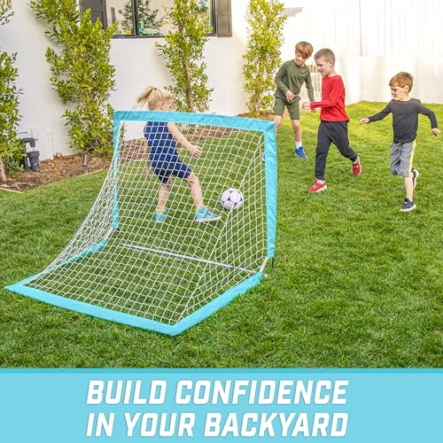 Image of GoSports Portable Soccer Goals for Kids - 13 Color Options - Choose 4 x 3 ft or 6 x 4 ft - Team Tone Pop Up Nets for Backyard