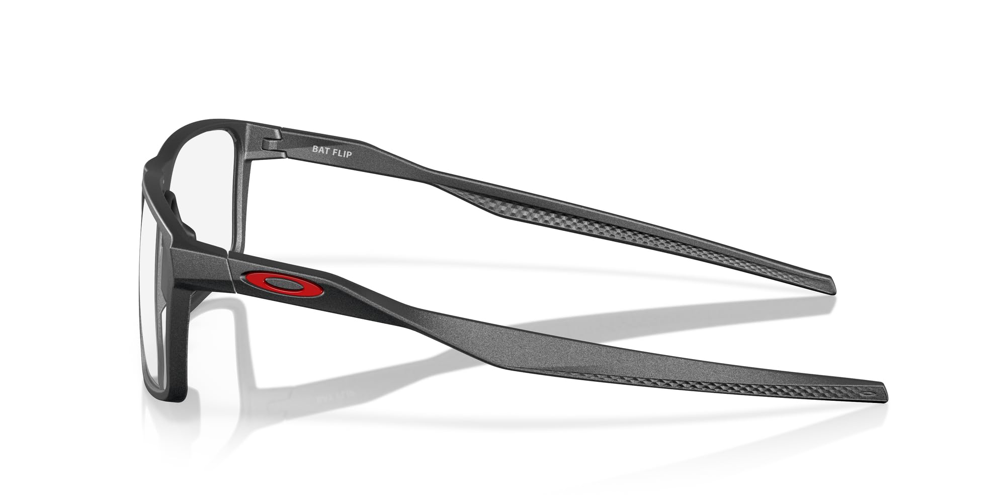 Oakley Męskie prostokątne oprawki okularów na receptę Ox8183 Bat Flip, Satynowa lekka stal/soczewka demo, 56 mm