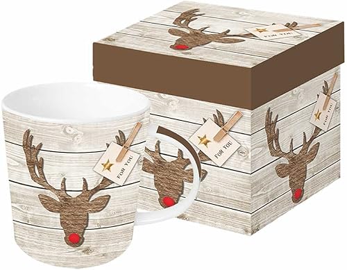 Paperproducts Design Juego de caja de regalo decorativa de porcelana de hueso, decoración de cocina de mesa para bebidas, bebidas calientes, frías,