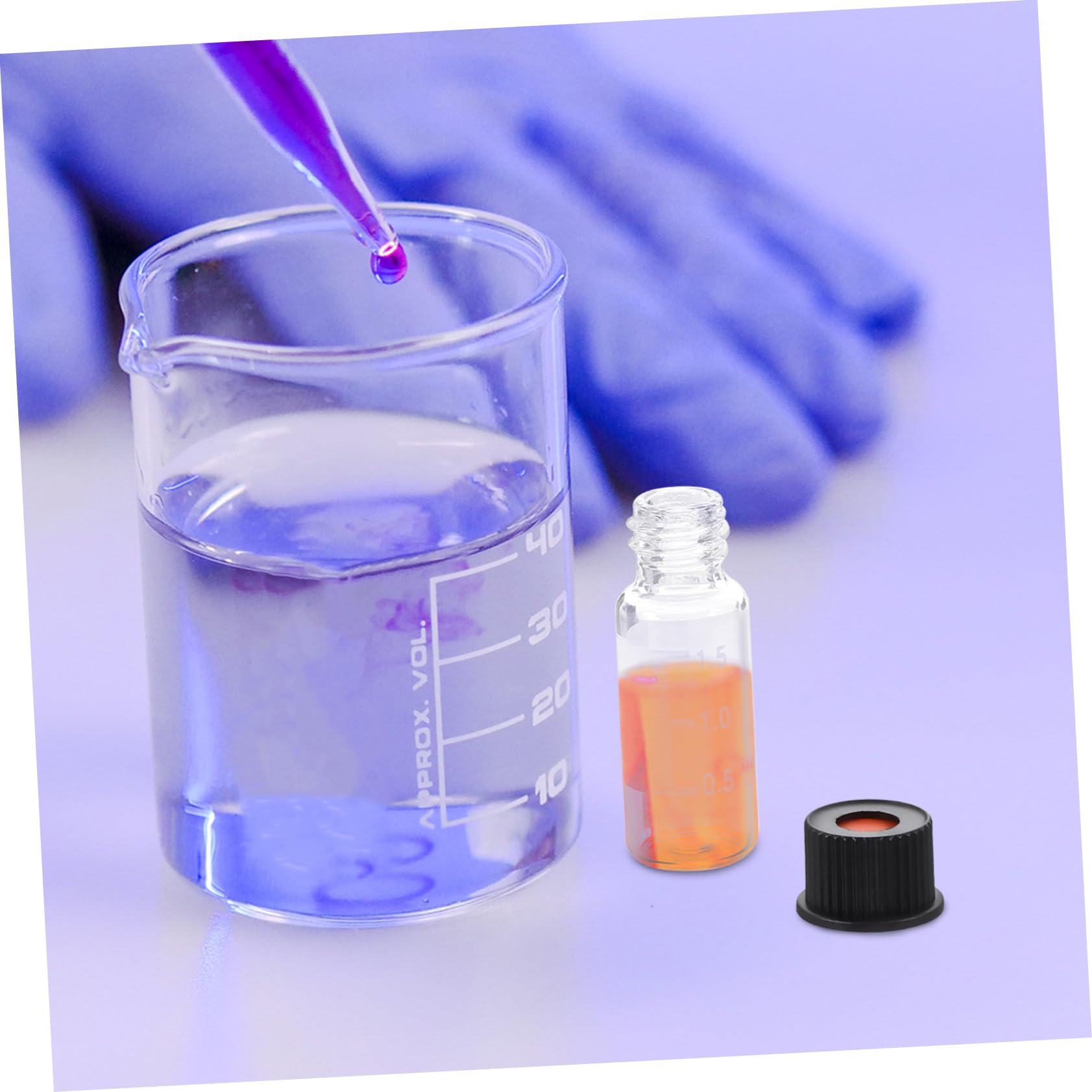 100 pezzi Fiale per Campioni Vetro Tappi Vite Contenitori Trasparenti per Chimiche e Conservazione Resistenti Urti Termici e Sterilizzabili