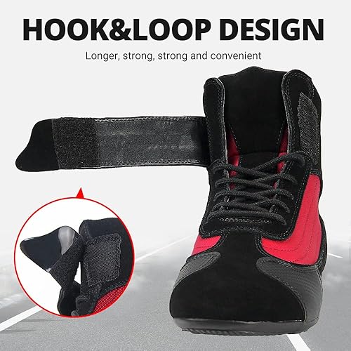 Miniatura 10 de HEROBIKER Botas de combate para motocicleta, senderismo, trabajo al aire libre, zapatos de tobillo medio para hombres