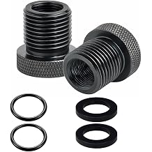 2PCS Car Thread Adapter and Washer, 1/2 x 28 to 3/4 x 16 Thread Protector with Rubber Crush Gaskets, Automotive Oil Filter Adapter Repair Kit, Universal for SUV RV Truck
