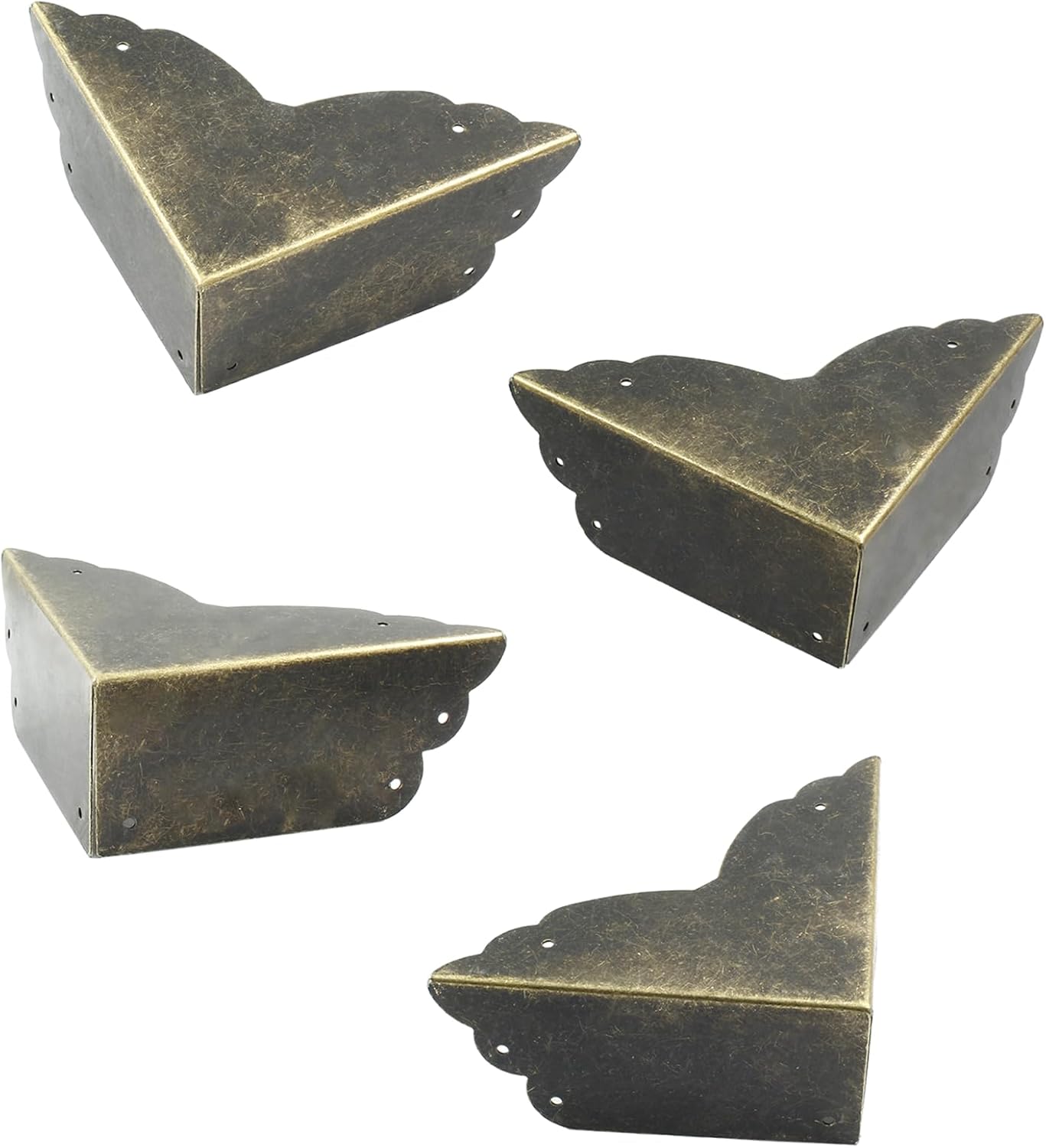 Bivethoi 4 Packs Bronze Box Corner Protectors, Edge Cover