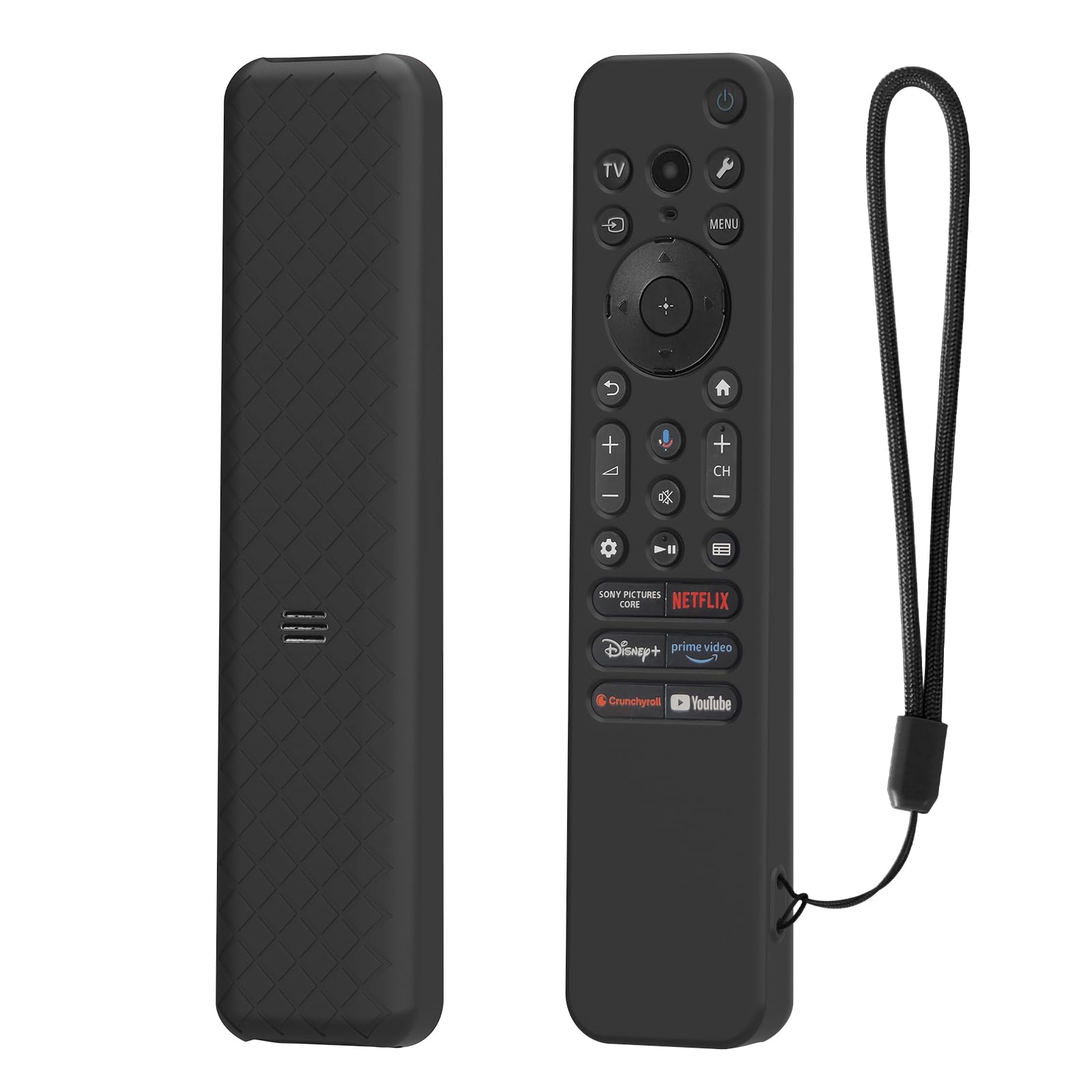 RAYA Silicone Cover Compatible with Sony TV Voice Remote RMF-TX811D / TX900 MG3 / TX800U 2024 BRAVIA Series Protective Case [Remote Not Included] (Black-D)-image-45