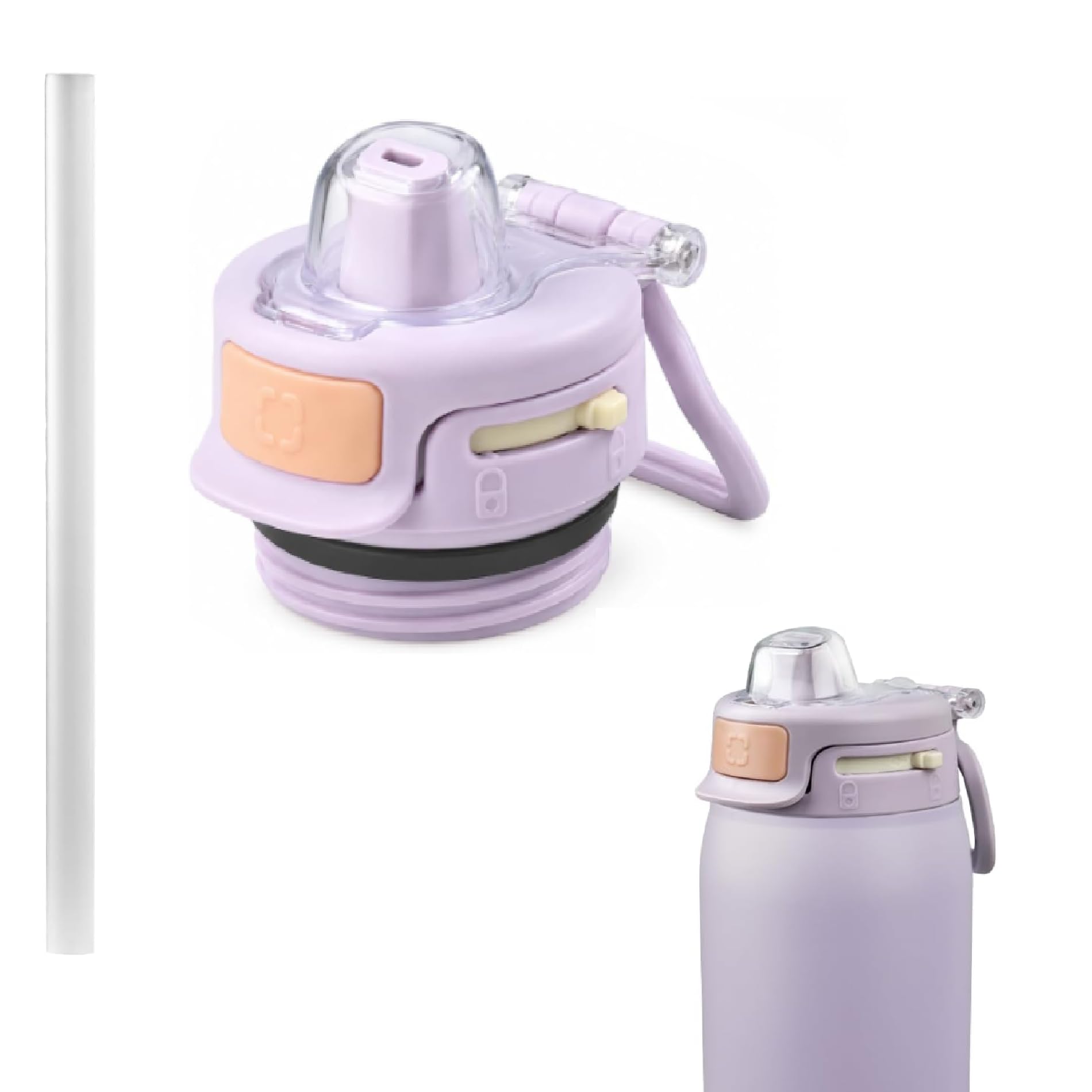 Photo 1 of 1 PCS Replacement Lid Compatible with Ello Pop & Fill 22oz 32oz 40oz Water Bottles, BPA-Free Leakproof Locking Flip Top Cap, Spill Proof Bottle Accessories, Purple