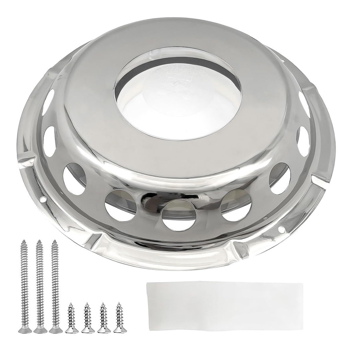 Fenêtre d'aération de pont marin en acier inoxydable 304 de 227 mm de diamètre, résistant à la rouille, aux rayures et à l'eau pour bateaux, yachts, caravanes et camping-cars