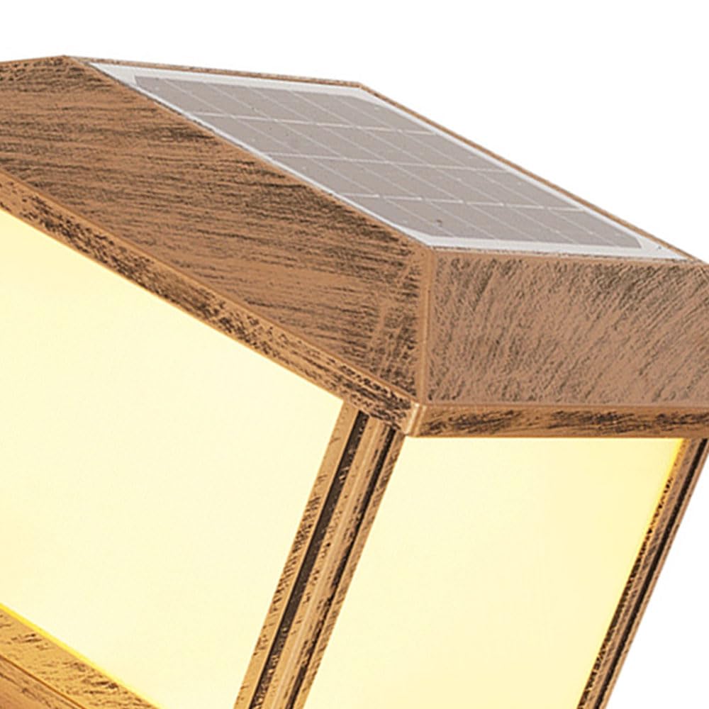 Solarna lampa słupkowa, zewnętrzna lampa kolumnowa od zmierzchu do świtu, wodoodporna w stylu retro do bramy ogrodzeniowej na podwórko, do ogrodu, na mokre miejsce znamionowe
