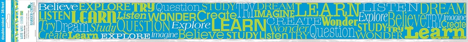Barker Creek Double-Sided Border with Inspirational Quote, Word Wall Learn, for Bulletin Boards, Reception Areas, Halls, Break Rooms, Office, School, Home Learning Decor, 3” x 35’ (963) image 4