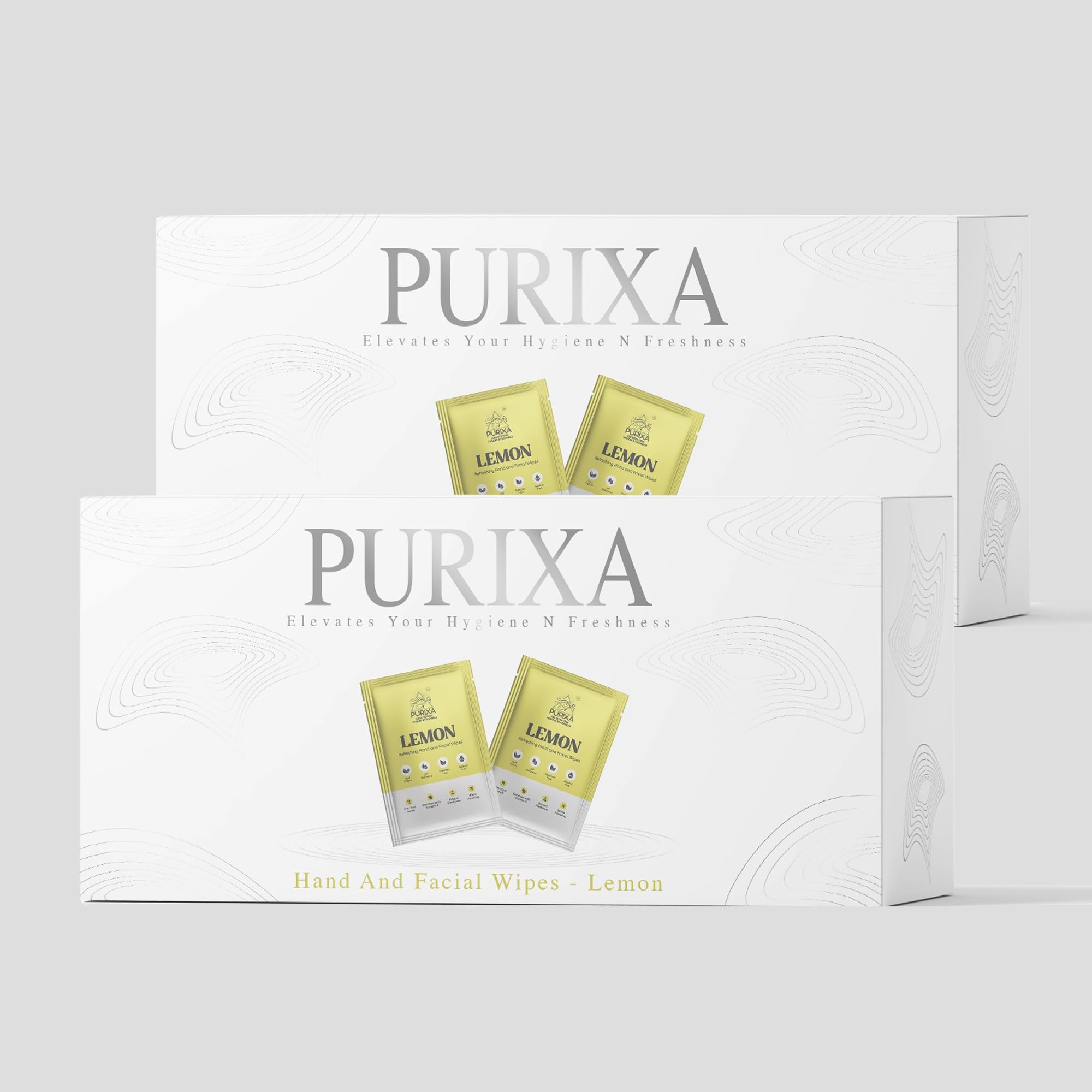 Purixa Lemon Refreshing Wet Wipes for Face and Hands | pH-Balanced Cleansing Tissues with Vitamin E & Aloe Vera | No Alcohol, Paraben & Sulphate | Travel-Friendly Individually Sealed Wipes - Pack of 1 (50 Sachets)-image-24