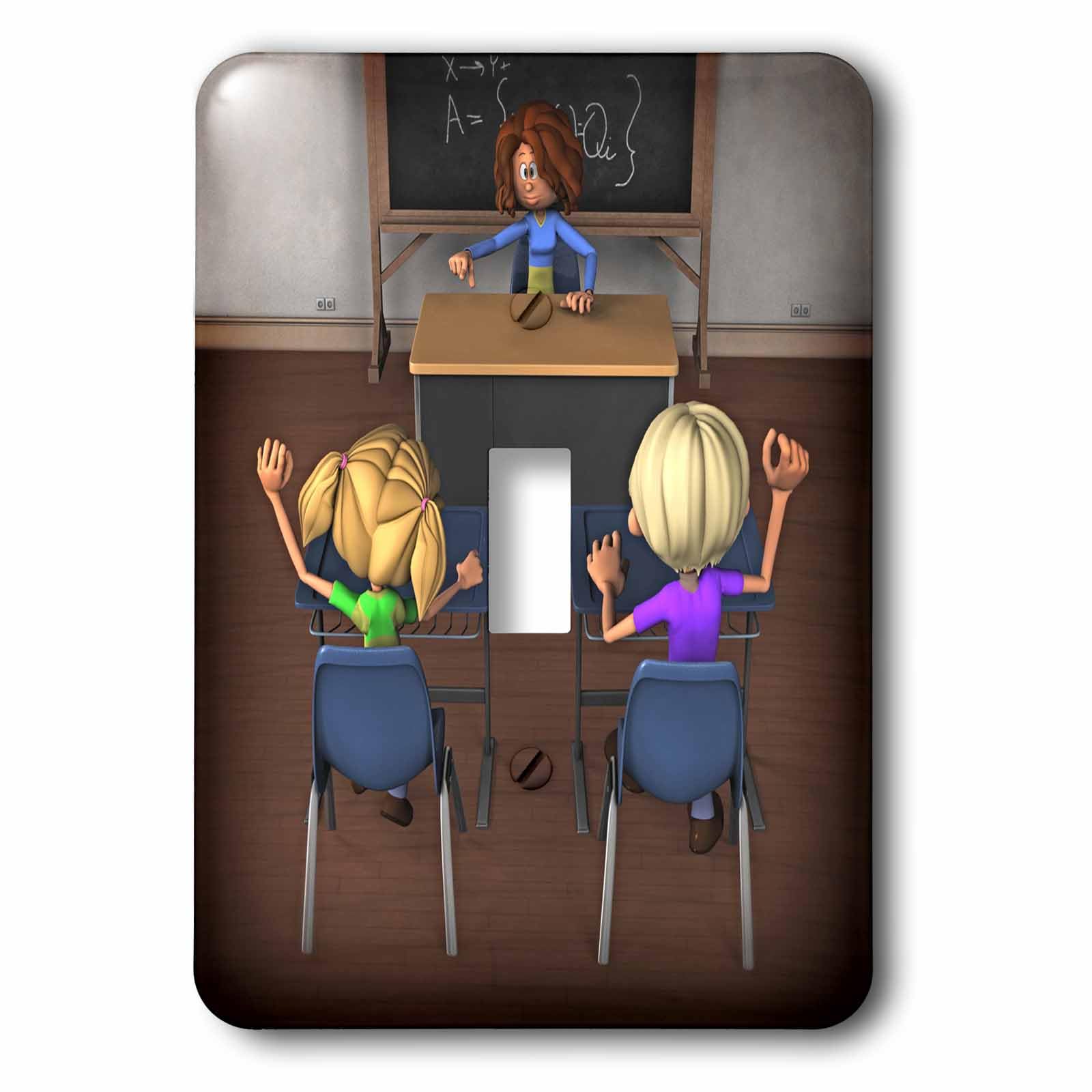 Interrupteur à bascule multicolore 3dRose lsp_164116_1 avec finition de qualité pour l'école