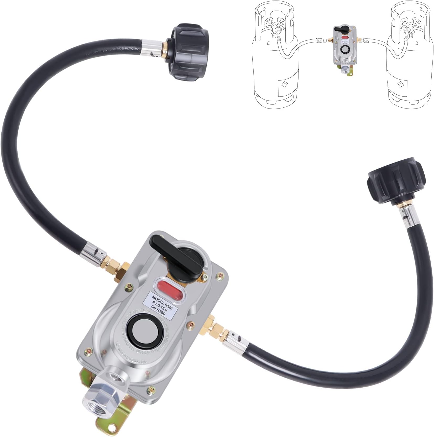 RV Propane Regulator 2 Tank2Stage Auto Changeover LP