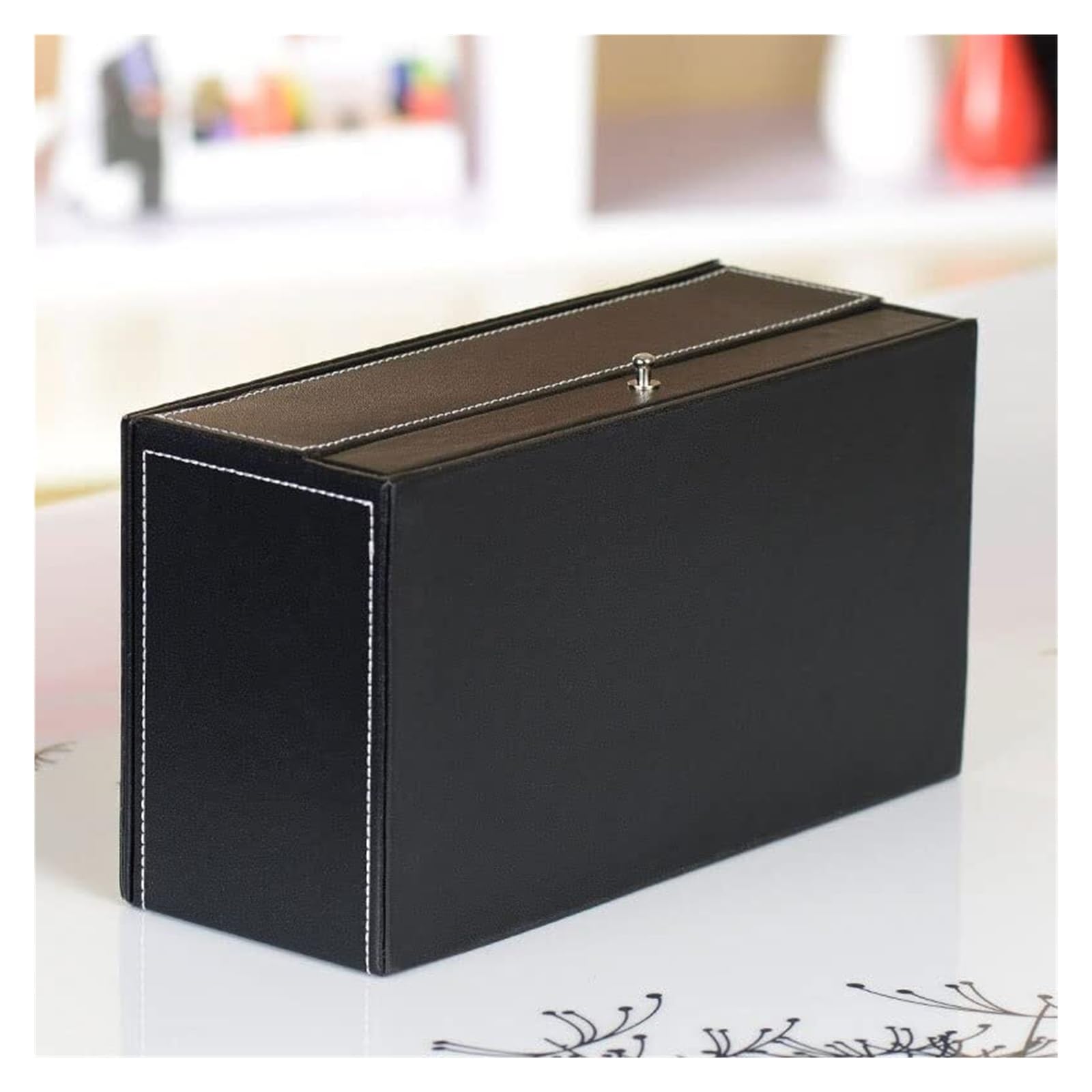 Porte-mouchoirs Support de boîte à mouchoirs, tiroir Bureau créatif, Rangement Multifonctionnel pour Une Nouvelle Maison(Bruin)