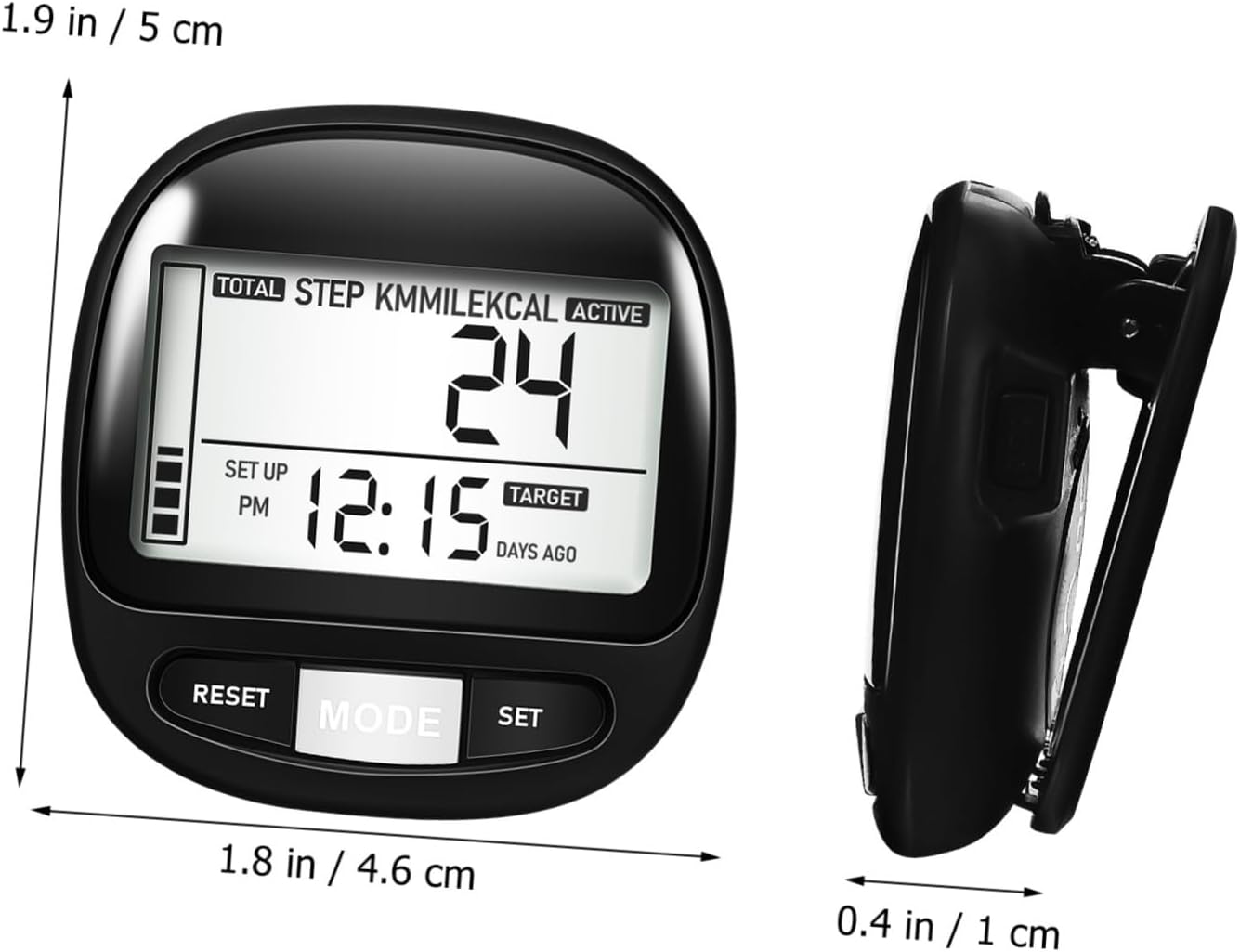Accurate Clip Pedometer with Large Digital Display Portable Step Counter for Walking and Fitness Lightweight Durable Design for Men Women Seniors