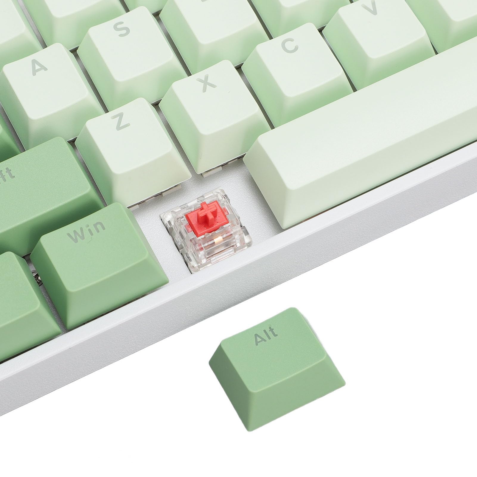 61-klawiszowa Klawiatura Mechaniczna, Podświetlany RGB 60% Czerwony Przełącznik z możliwością Wymiany Podczas Pracy, Bezprzewodowa Przewodowa Klawiatura do Gier, dla