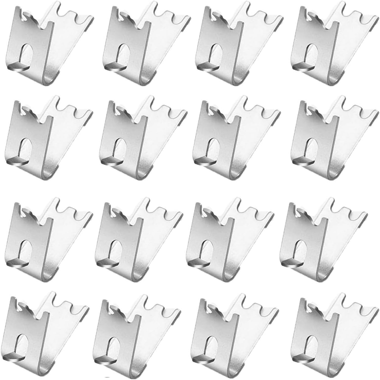 16Pcs Stainless Steel Freezer Shelf Clip, 920158 Refrigerator Shelf Support Clip Sturdy Freezer Cooler Shelf Support for Household & Commercial Refrigerator (Silver)