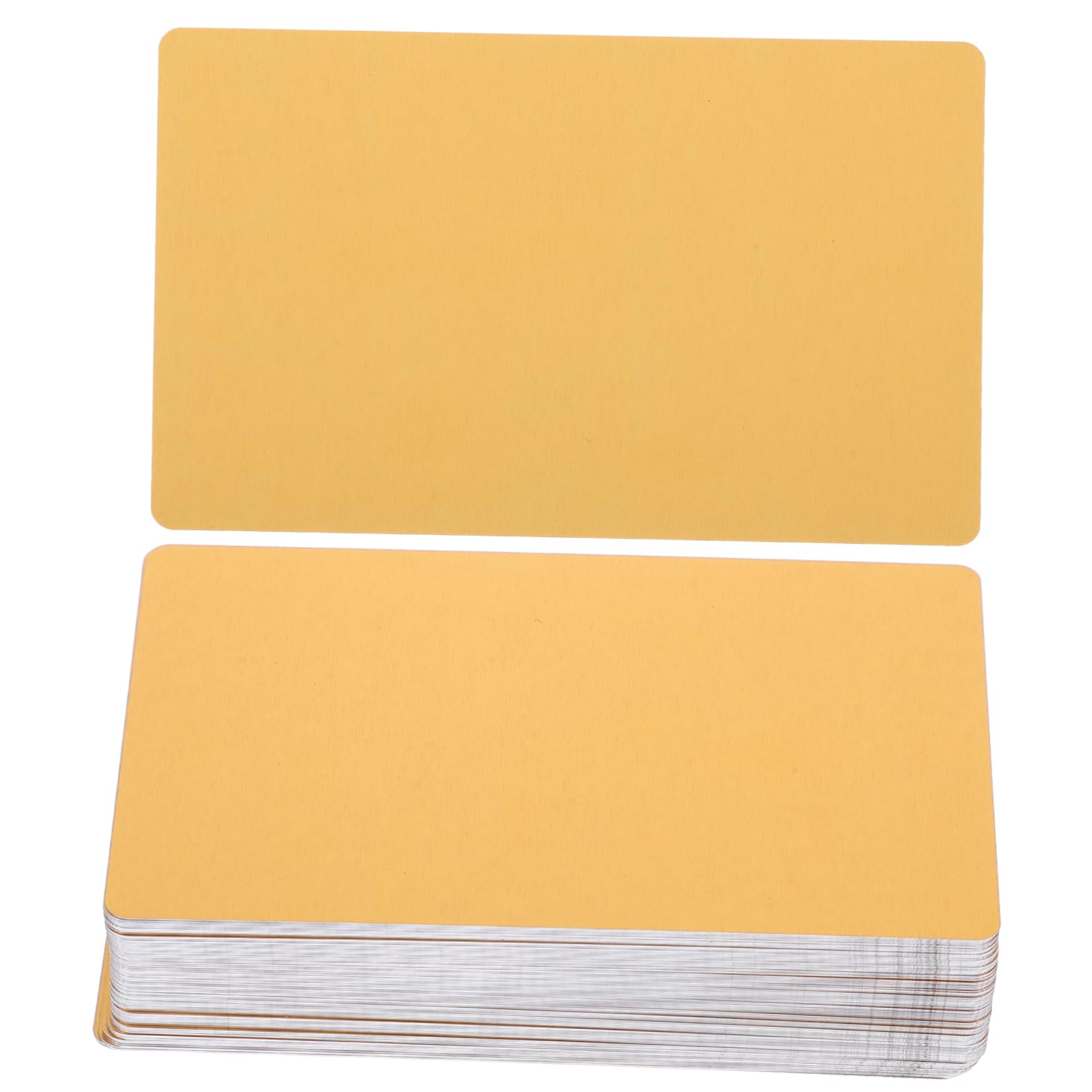 5 Sätze Sublimationsvisitenkarte Aluminiumplatte Blankokarten Stempelkarten Aluminiumkarten Goldene Visitenkarte Visitenkarten Aus Aluminium Leere Metallkarte 100 Stück * 5