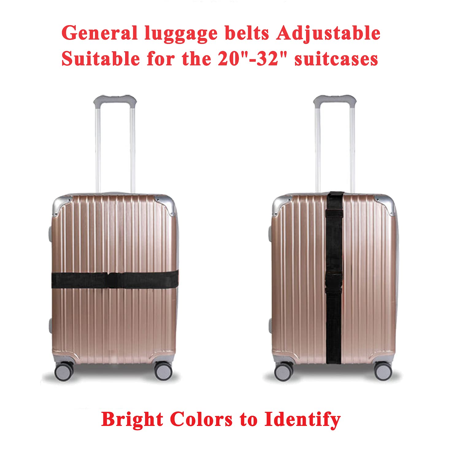 Amazon.com: 2 Pack Suitcase Belts, Adjustable Luggage Straps
