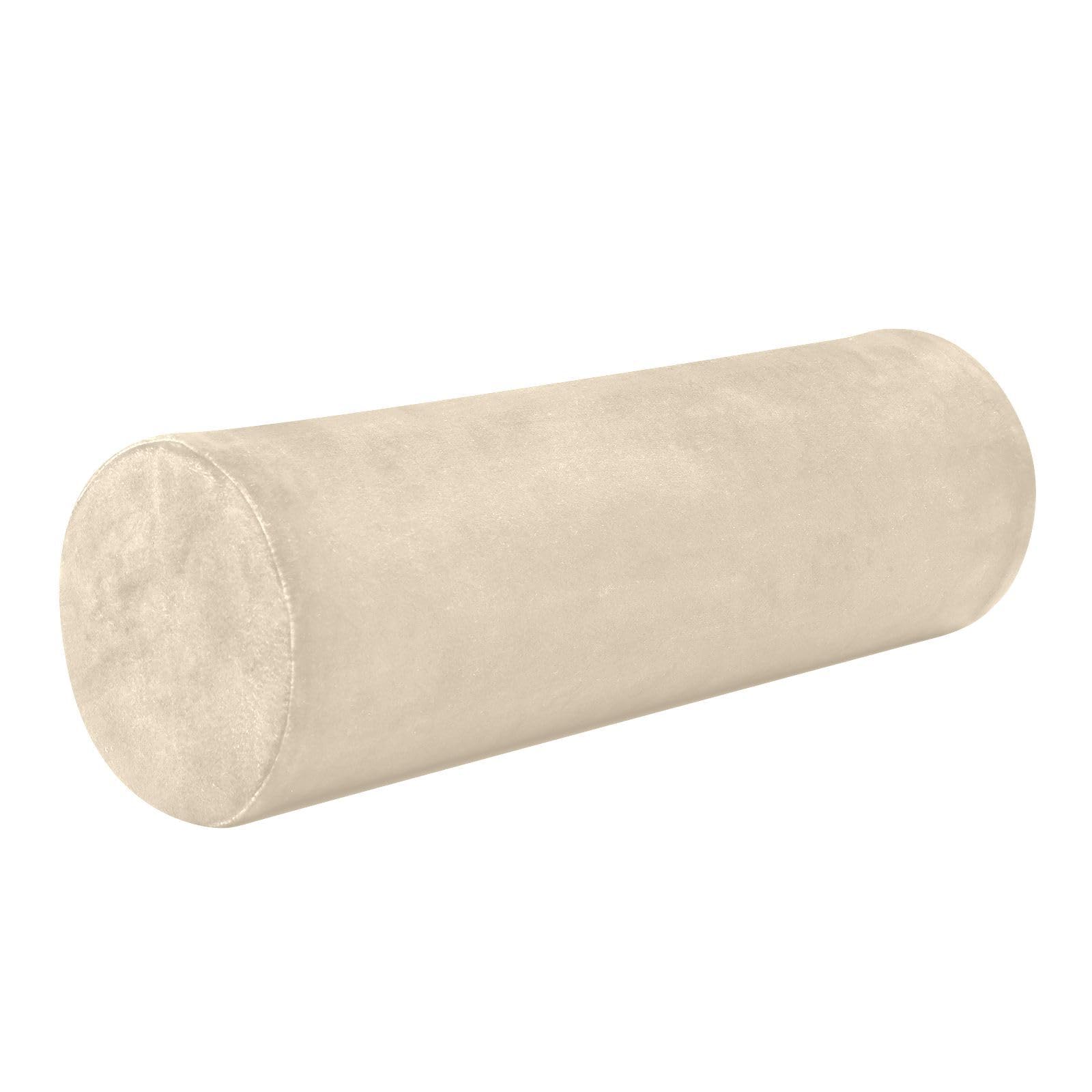 Blanched Almond Solid Color Pure Plain Cylinder Memory Foam Pillow Knee Bolster Pillow for Legs almohada de Cuello para dormir 5.5''x17''