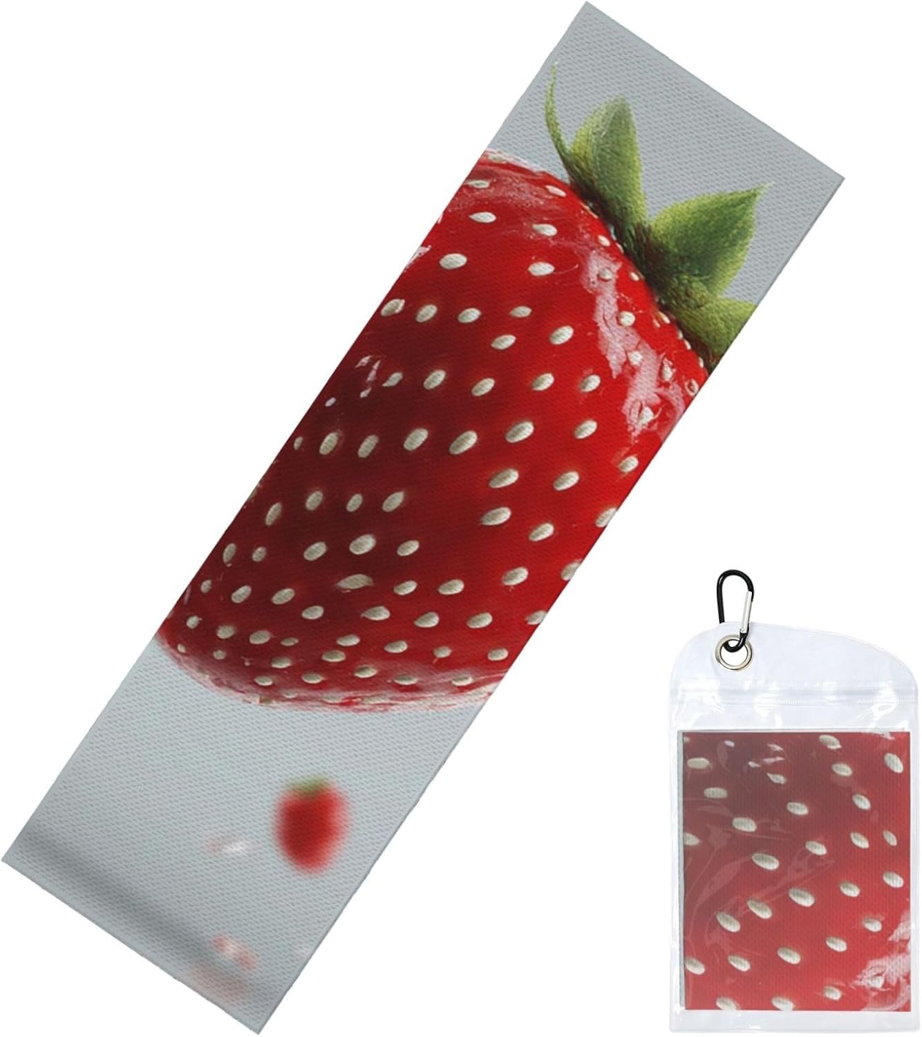 Cooling Towel (40″x12″) Quick Dry Ice Towel Lovely Strawberry Cooling Towels for Neck Soft Breathable Chilly Towels Microfiber Cool Rags Cooling Neck Wraps for Yoga Golf Gym