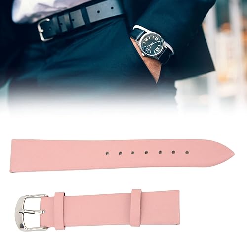 Miniatura 5 de plplaaoo Correa de reloj, correa de reloj, correa de reloj de cuero impermeable sin olor, accesorio de repuesto universal para reloj, correas de