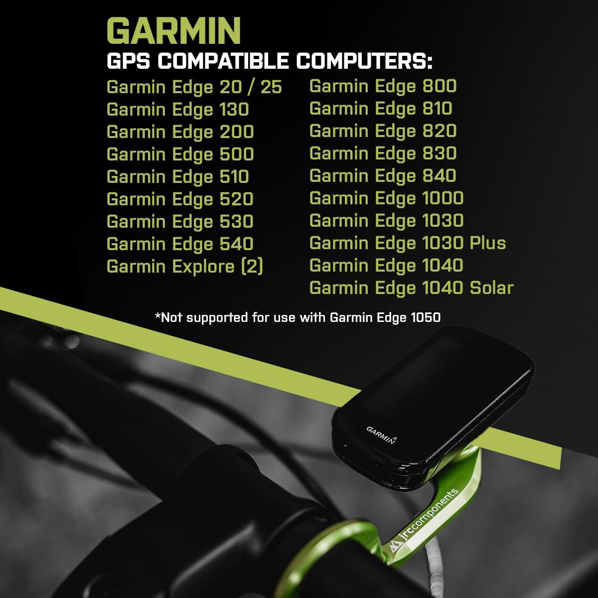 JRC Components Low Profile Out Front Mount - Compatible with Wahoo - Black