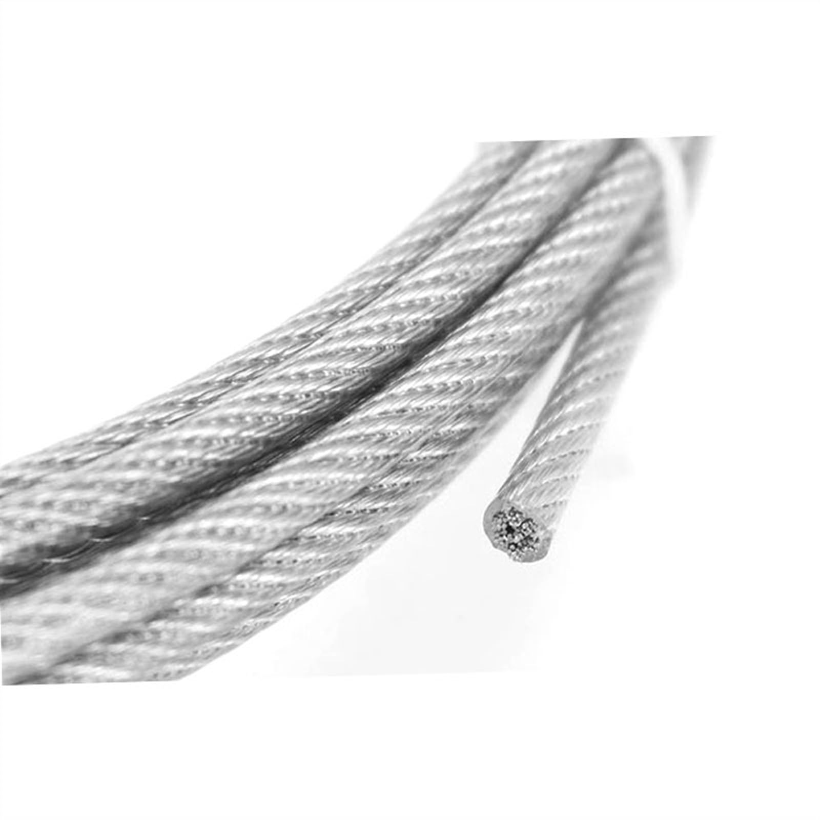 Cable Acero,Cuerda de alambre Cuerda de alambre flexible recubierta de PVC de acero de 5/10 metros, cuerda de cortina transparente suave, especificaciones completas de 1,0mm ~ 8,0mm(10M,8.0mm)