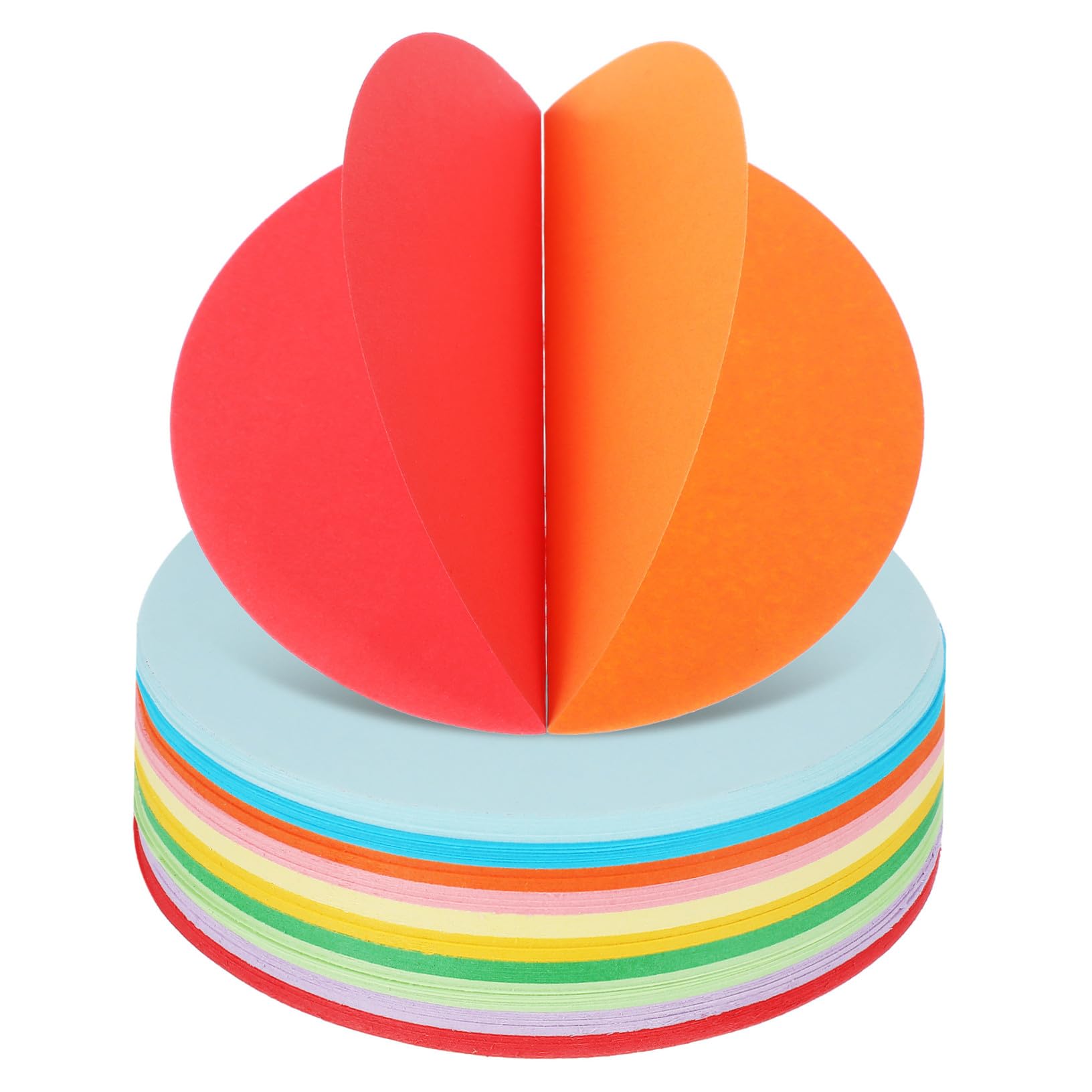 PLAFOPE Papier Origami Cartonné Rond Pastel 500 Feuilles Résistant et Facile à Plier pour Bricolage, Décoration et Emballage Présents