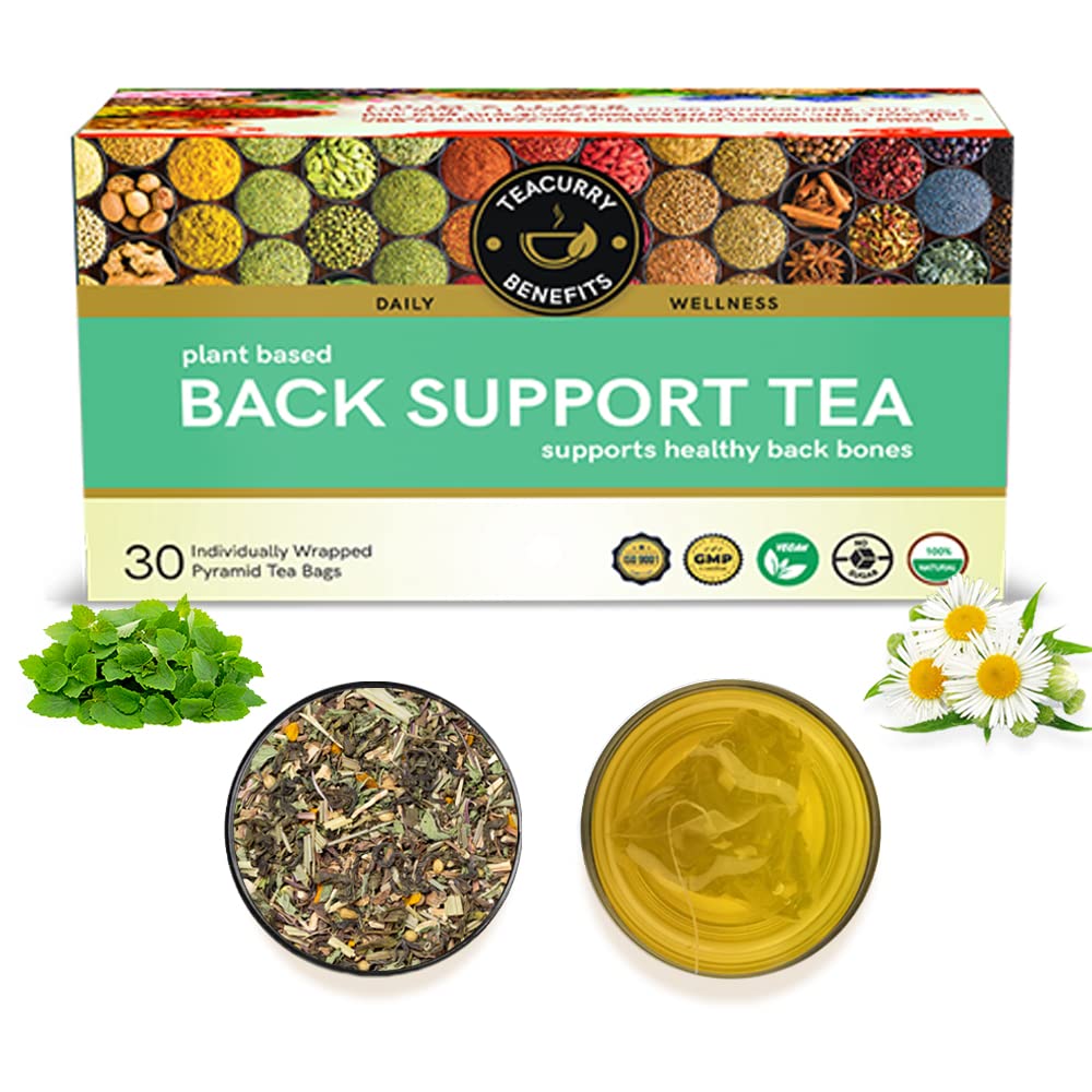 TEACURRY Back Pain Tea (30 Tea Bags, 1 Month) - Helps with Back Pain, Sciatica, Herniated Disc-Tea For Bones (B09VH5R31S) Amazon Price History, Amazon Price Tracker