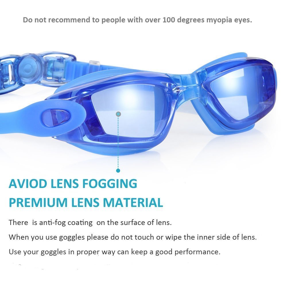 Aegend Swim Goggles, Swimming Goggles No Leaking Anti Fog Adult Men