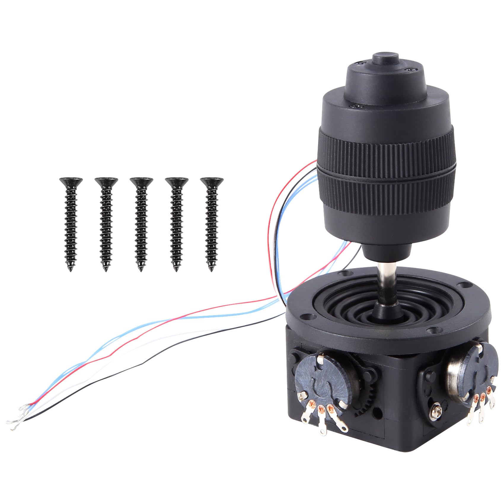 Buerjia 4- D400b-M2 5K Joystick Potentiometer Rocker Hall Joystick Dimensional Resistance 5K Sealed With Button Switch
