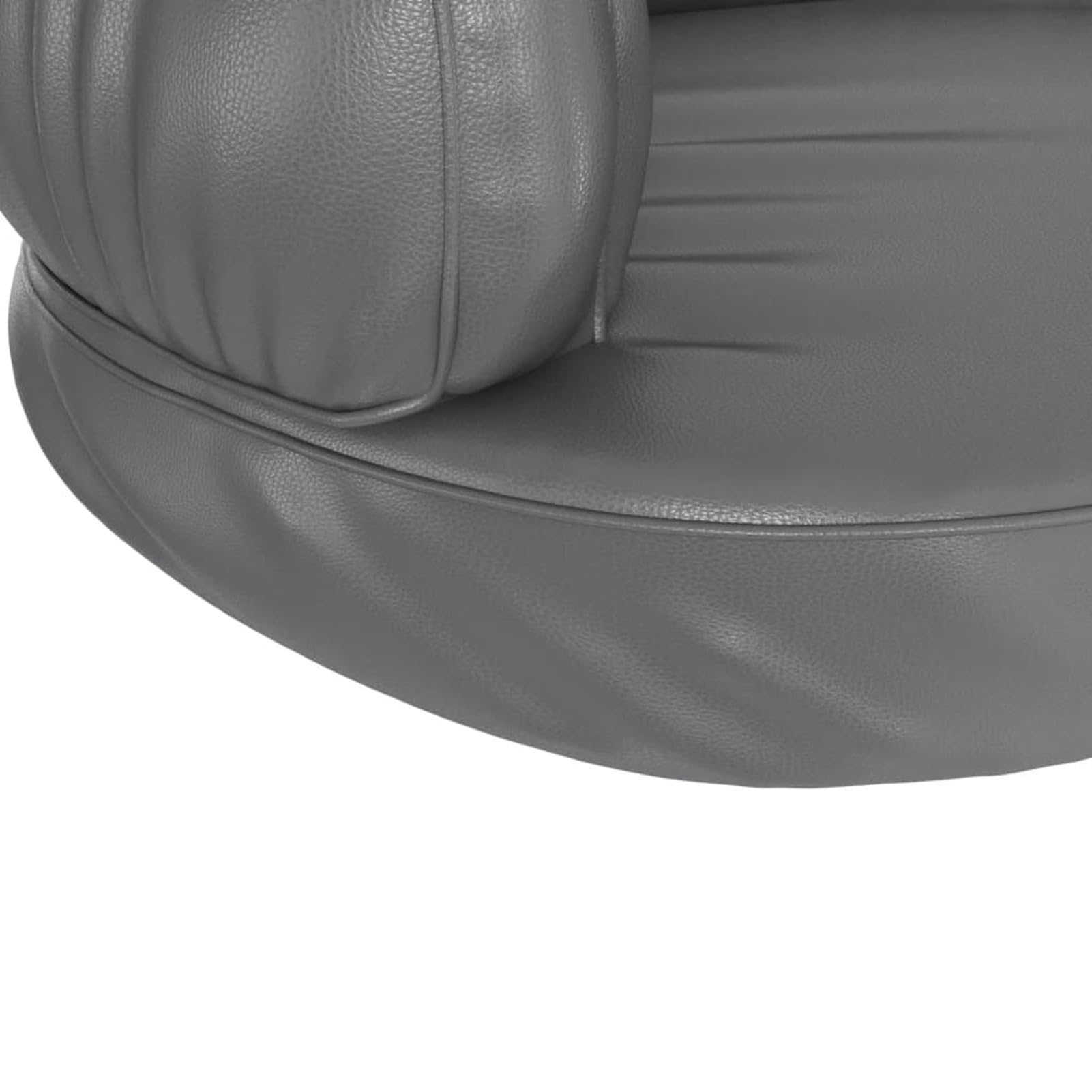 LAPOOH Ergonomisches Schaumstoff-Hundebett, grau, 75 x 53 cm, Kunstleder, Hundebett, ergonomische Hundebett-Matratze, Hundekäfig-Bett - 171317