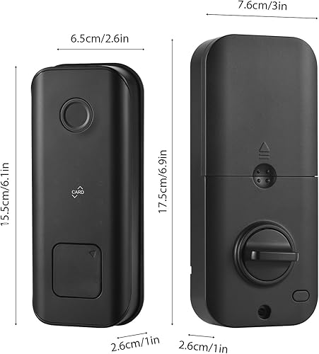 Miniatura 8 de Cerradura de puerta de huellas dactilares, cerradura de puerta inteligente, cerradura de puerta de entrada con 5 métodos aplicación, huella digital,