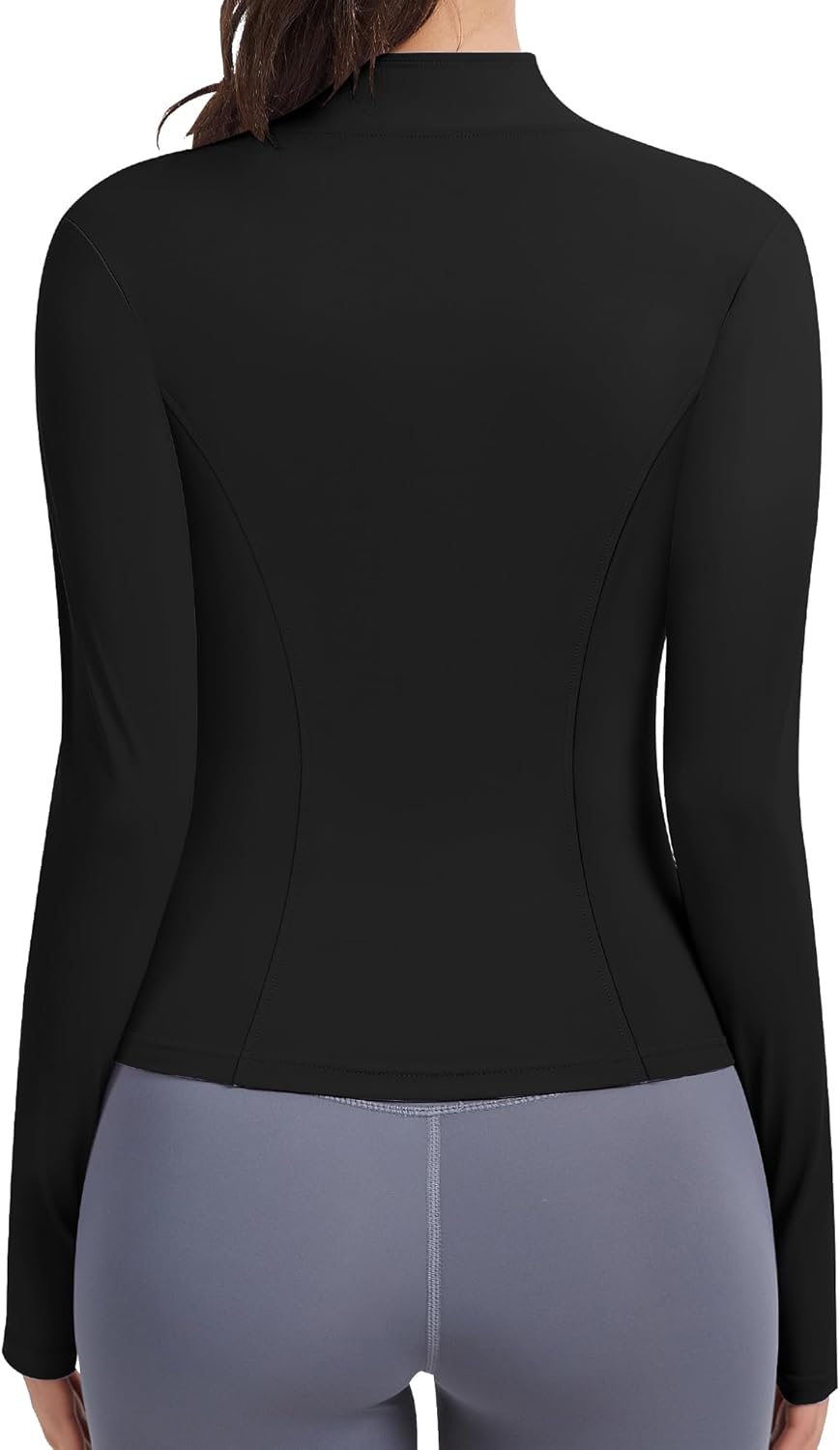 JoyGirl Running Jacket for Women Workout Jackets Zip Up Slim Fit Athletic Yoga Cropped Tops with Thumb Holes - Image 2