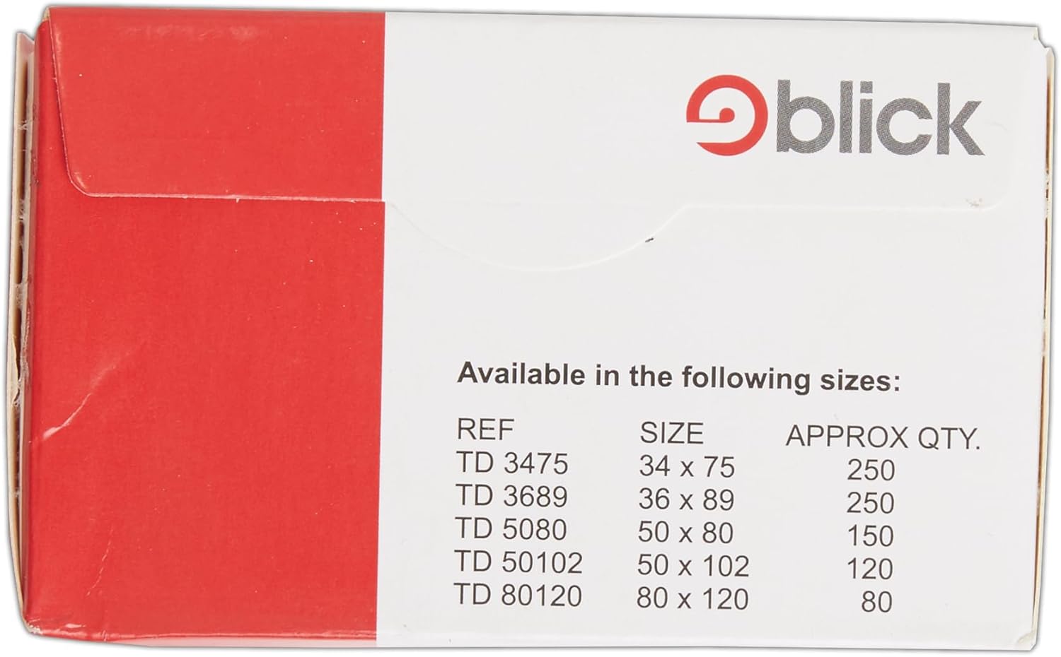 Blick Labels, White, Self Adhesive Stickers, Typist, Address Label, 36mm x 89mm, 250 Labels, for Home, Office, Family, School, Letters