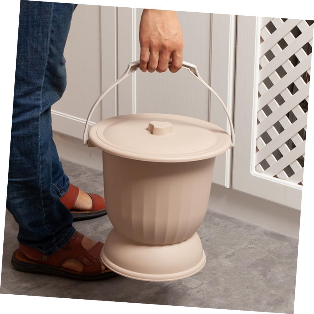 High Base Plastic Urinal Pot Non-Slip Bedpan for Boys and Girls Easy-Clean Potty Training Toilet