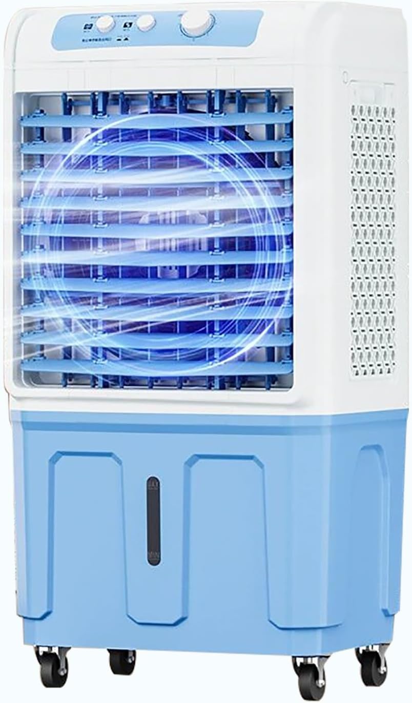 Evaporative Air Cooler, Portable 3-Speed Fan with 120° Oscillation, Large Water Tank, 6000-320000CFM for Indoor and Outdoor Use