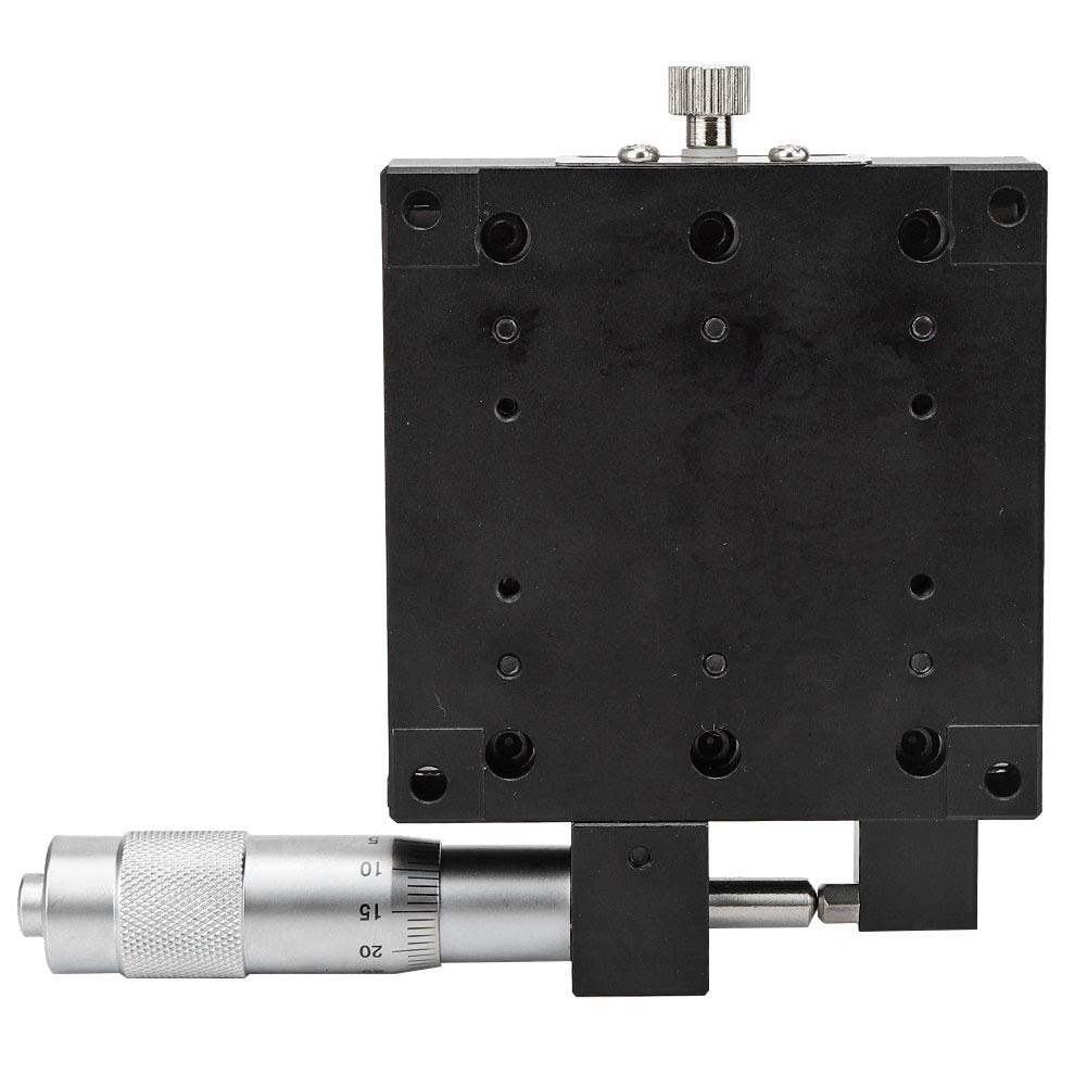 Jectse Manueller X-Lineartisch, Mikrometer-Feineinstellungs-Schiebetisch, Präzisionstrimmplattform, Kreuzrollen-X-Achsen-Linearpositionstisch 80 * 80 mm