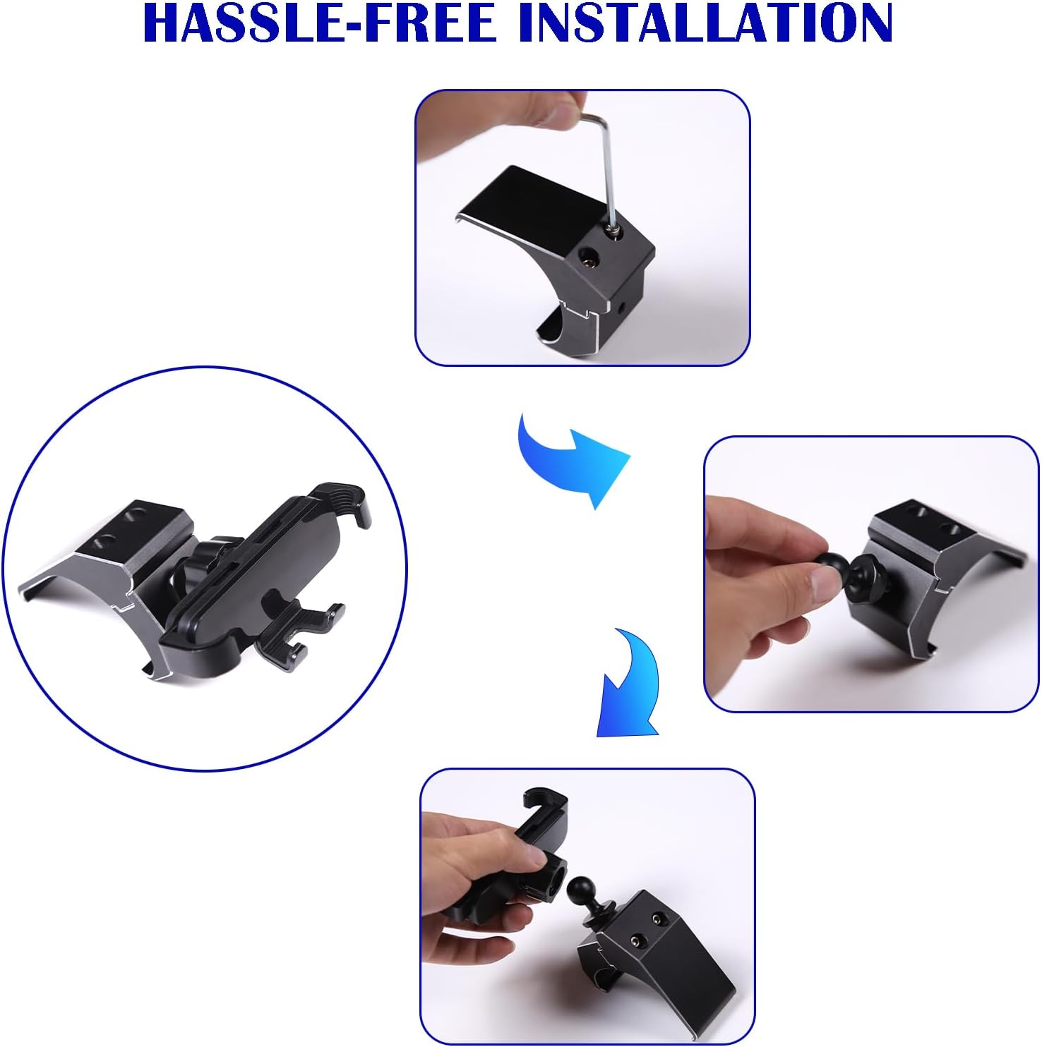 PIUGILH Car Phone Holder Compatible with Land Rover Defender 90 110 130 2020-2023 Accessories, Center Console Dash Board Phone Mount Holder(Model A)