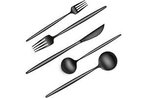 Modern Black Matte Silverware Set