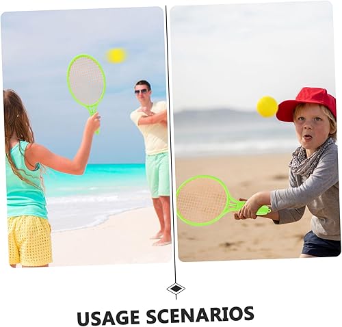 Miniatura 8 de BESTonZON Raqueta de tenis ligera portátil para deportes al aire libre con pelota para ejercicio y coordinación de ojos de mano y entrenamiento de