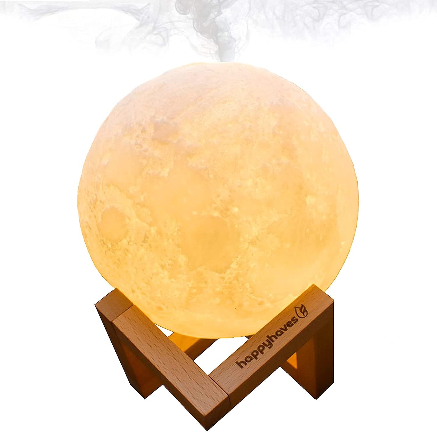 1400ml Full Moon Essential Oil Diffuser and Night Light (2 in 1) | 1.4L High Capacity Scent Diffuser Humidifier | Ultrasonic Cute Humidifier with 3 Light Colors | Premium Aroma Diffuser