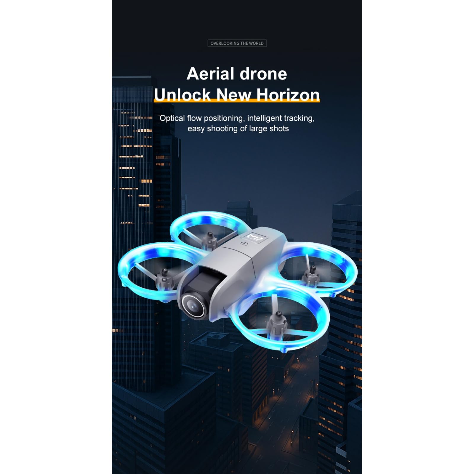 RC Drone Telecomando, Aeromobile Quadricottero a Doppia Fotocamera