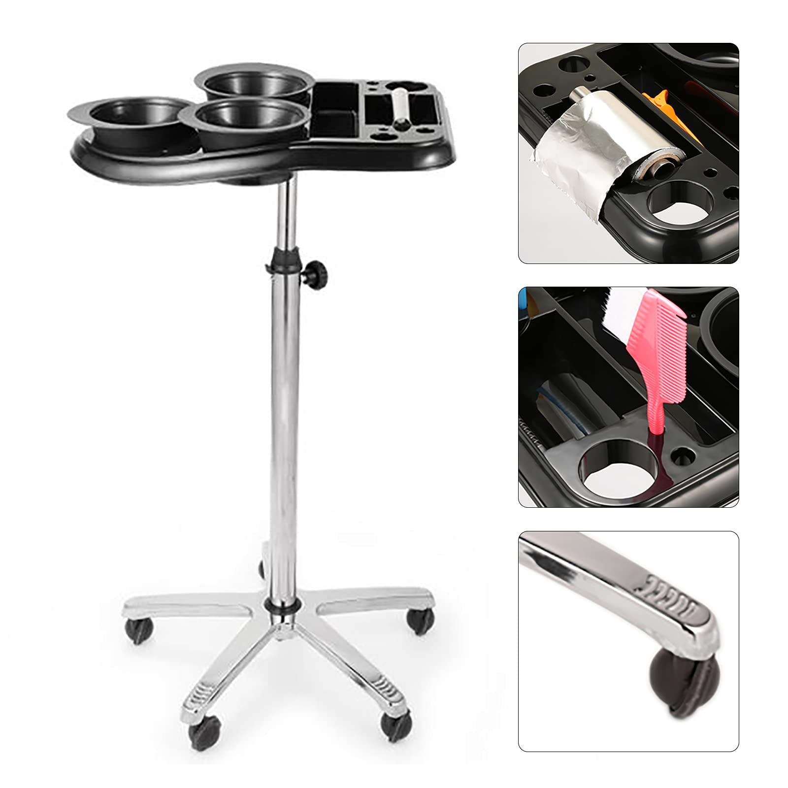 Carrello per Parrucchiere Carrello per Parrucchiere, per riporre Prodotti per la colorazione dei Capelli e Strumenti per Lo Styling, per Parrucchieri, scuole per Parrucchieri e fam