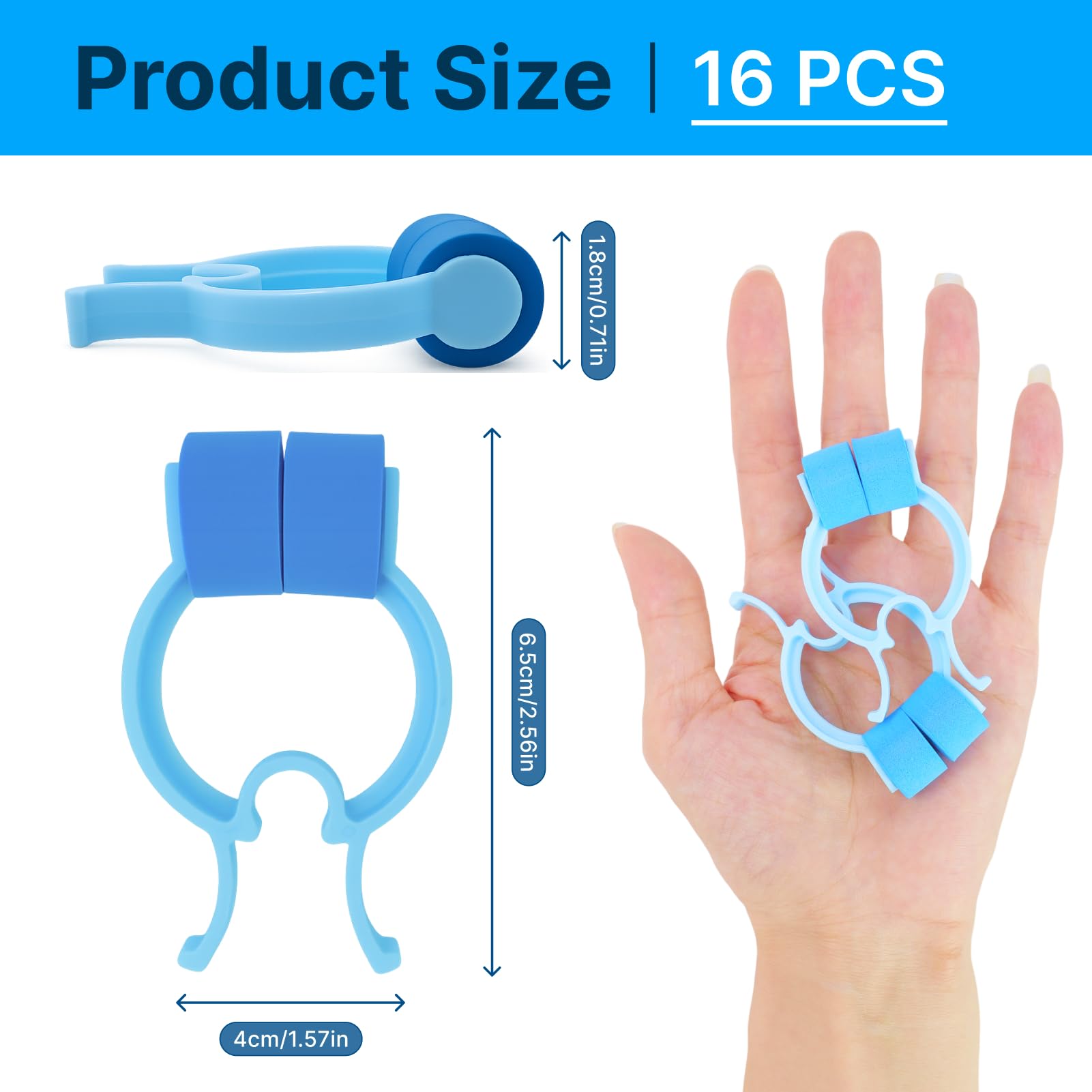 Pinza para la Nariz Acolchada para Natación y Primeros Auxilios, Clip Nasal de 16 Piezas