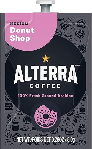 ALTERRA Coffee Donut Shop Blend Freshpacks de una sola porción para cerveza MARS DRINKS FLAVIA, 20 paquetes