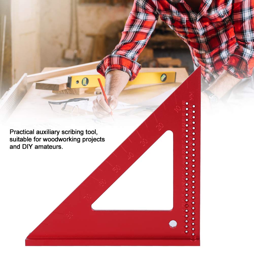 Righello Triangolare In Acciaio Inox Per Falegnameria - Con Supporto Staccabile E Fori Di Precisione - Foto 9