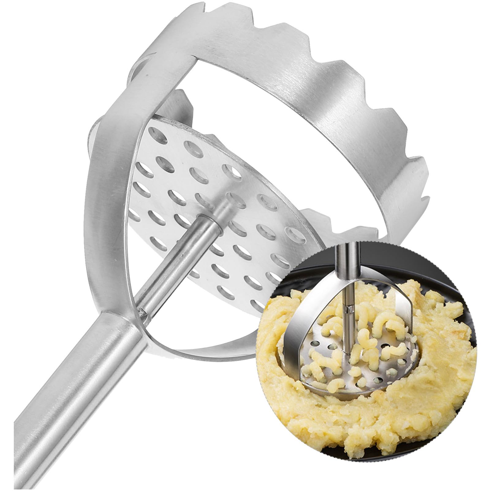 Kartoffelstampfer aus Edelstahl 1 Stück in Silber für Küche