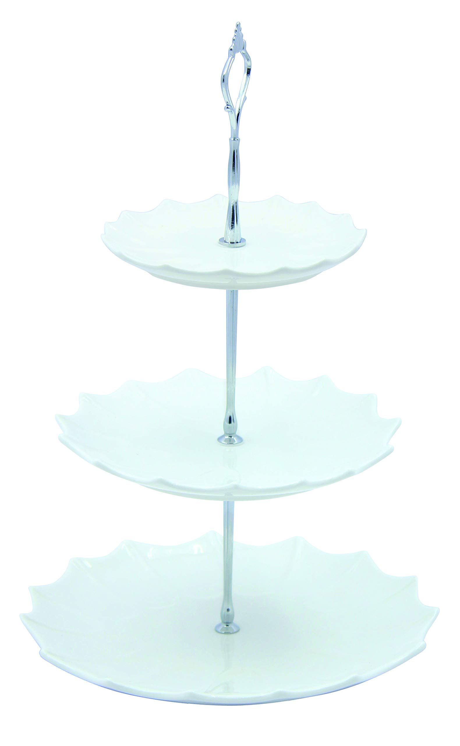 Checkered Chef 3 Tier Ceramic Serving Stand Cupcake Holder 3 Tier